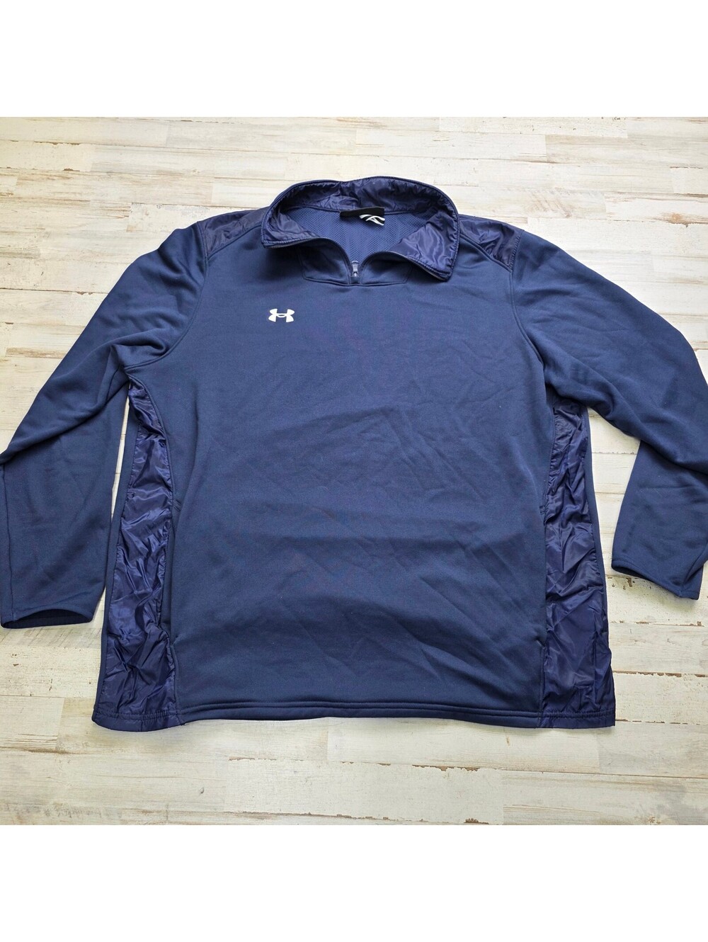 Under Armour Men's 3XL Navy Blue 1/4 Zip Pullover Loose Fit Golf Jacket